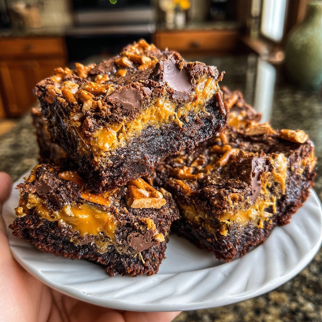 Peanut Butter Pretzel Brownies