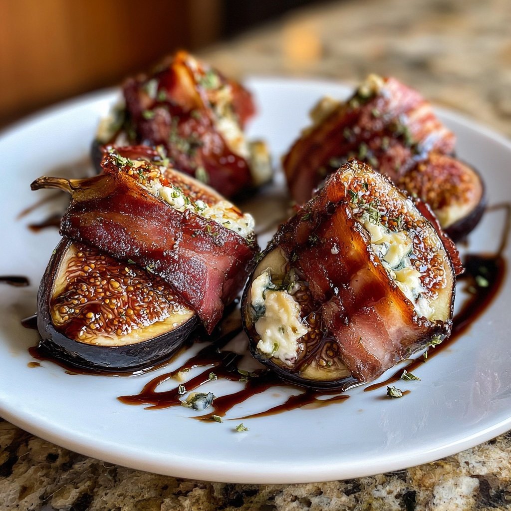 Prosciutto Wrapped Figs with Gorgonzola