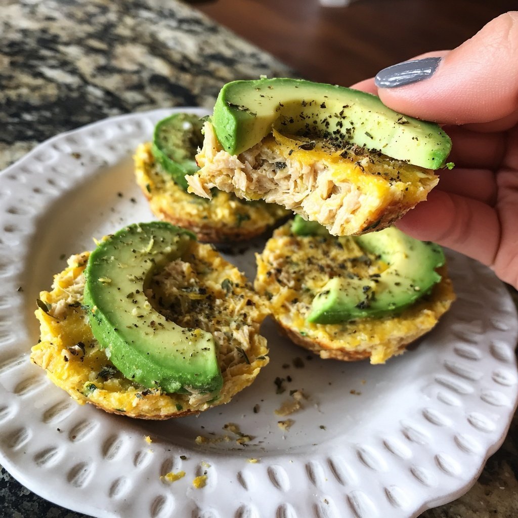 Tuna Avocado Rice Cakes