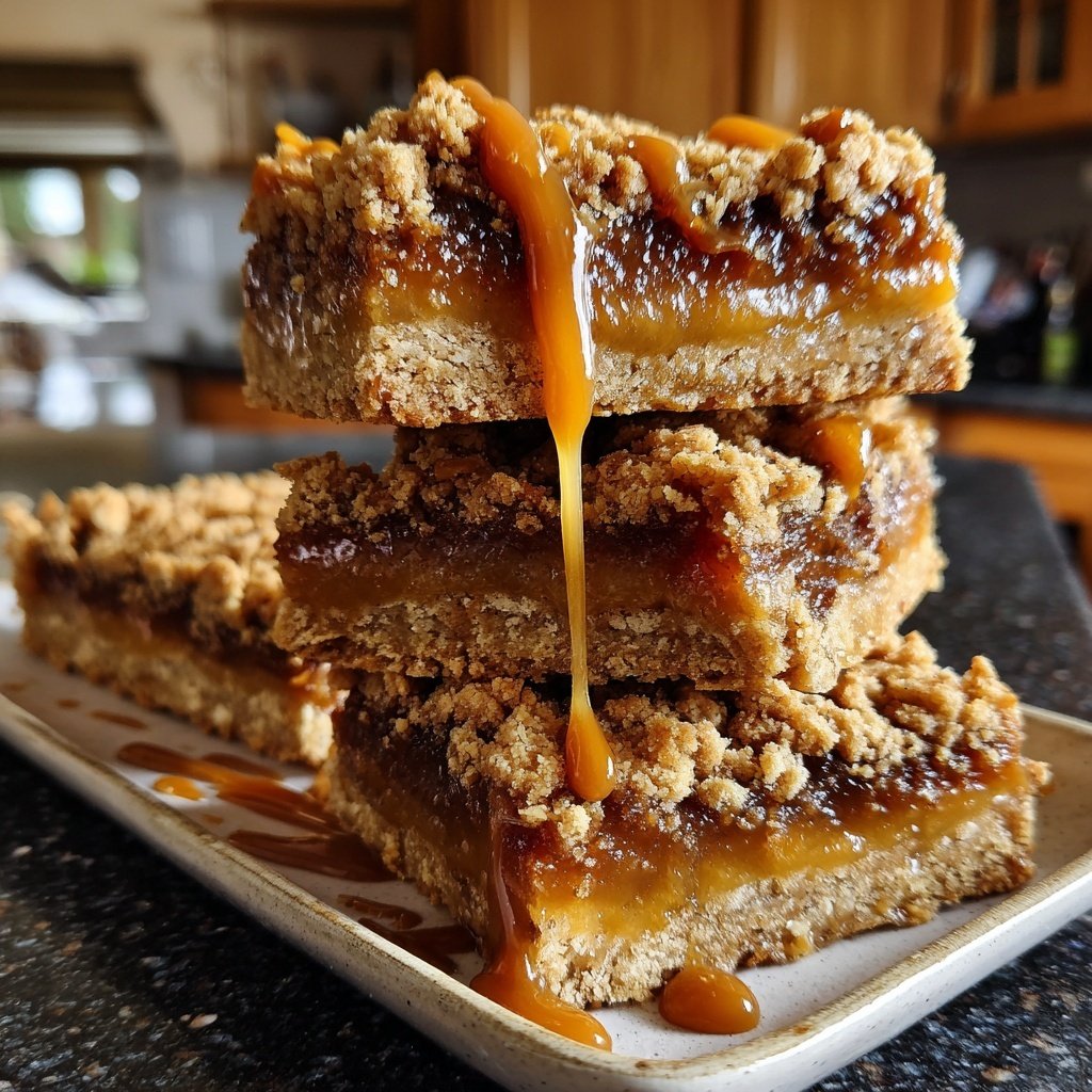 Banana Caramel Crumb Bars