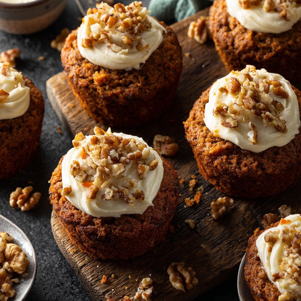Carrot Cake Muffins with Cream Cheese