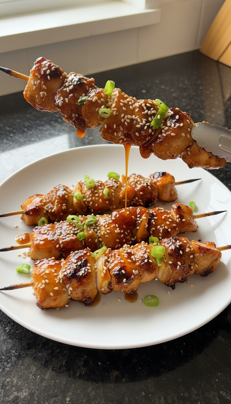 Easy Teriyaki Chicken Skewers