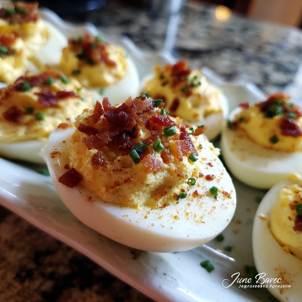 Sour Cream Onion Deviled Eggs