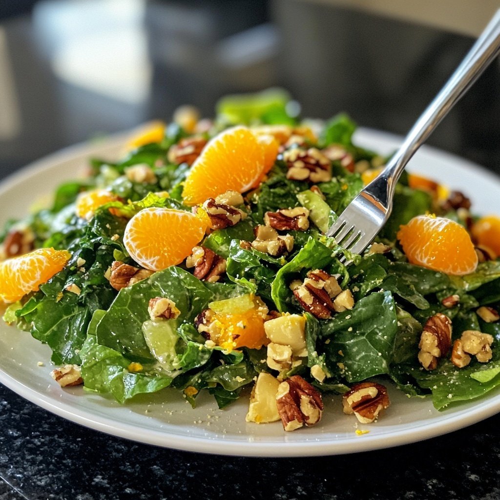 Winter Field Salad with Walnuts and Orange Segments