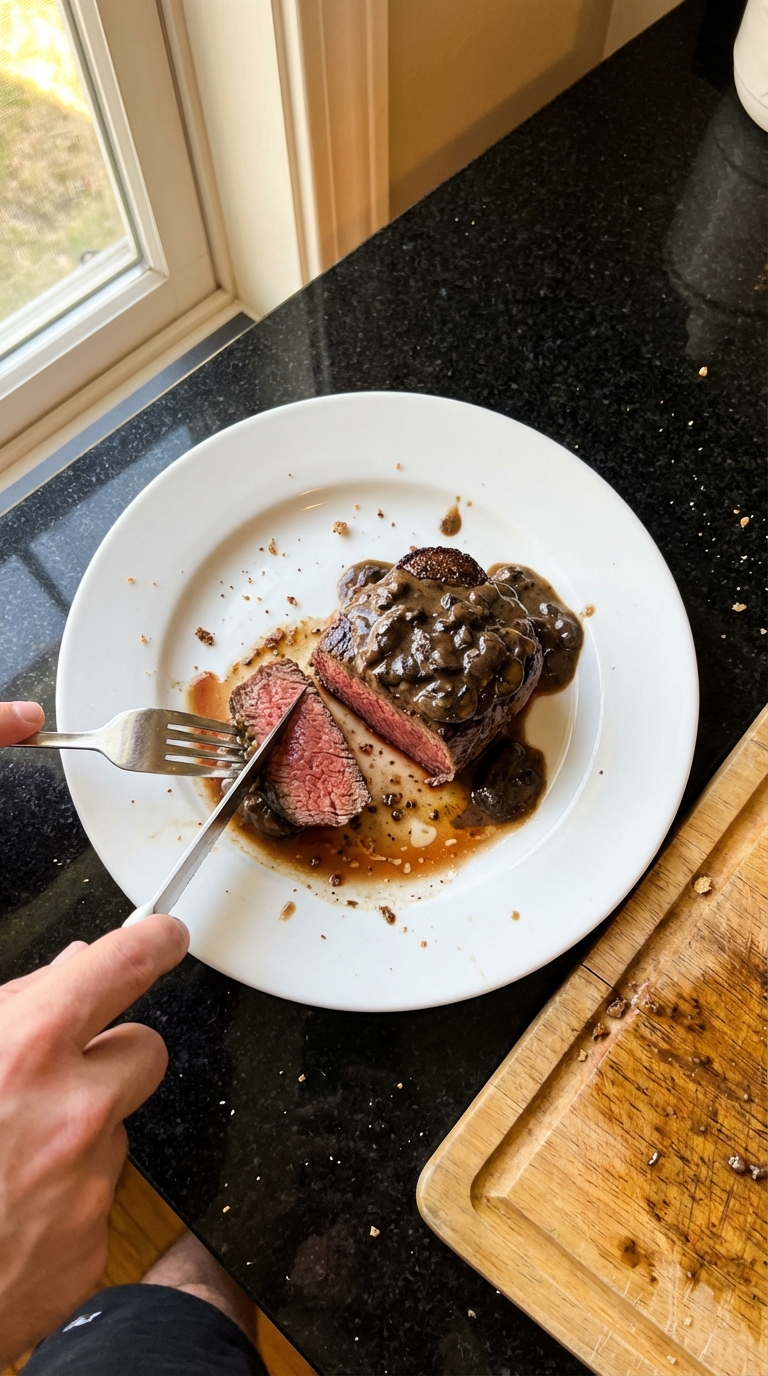 Filet Mignon with Mushroom Sauce