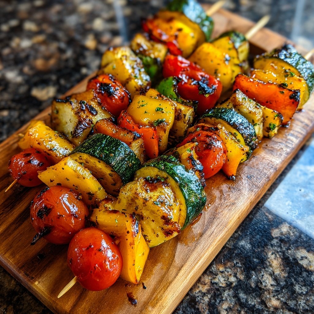 Marinated Grilled Veggie Skewers