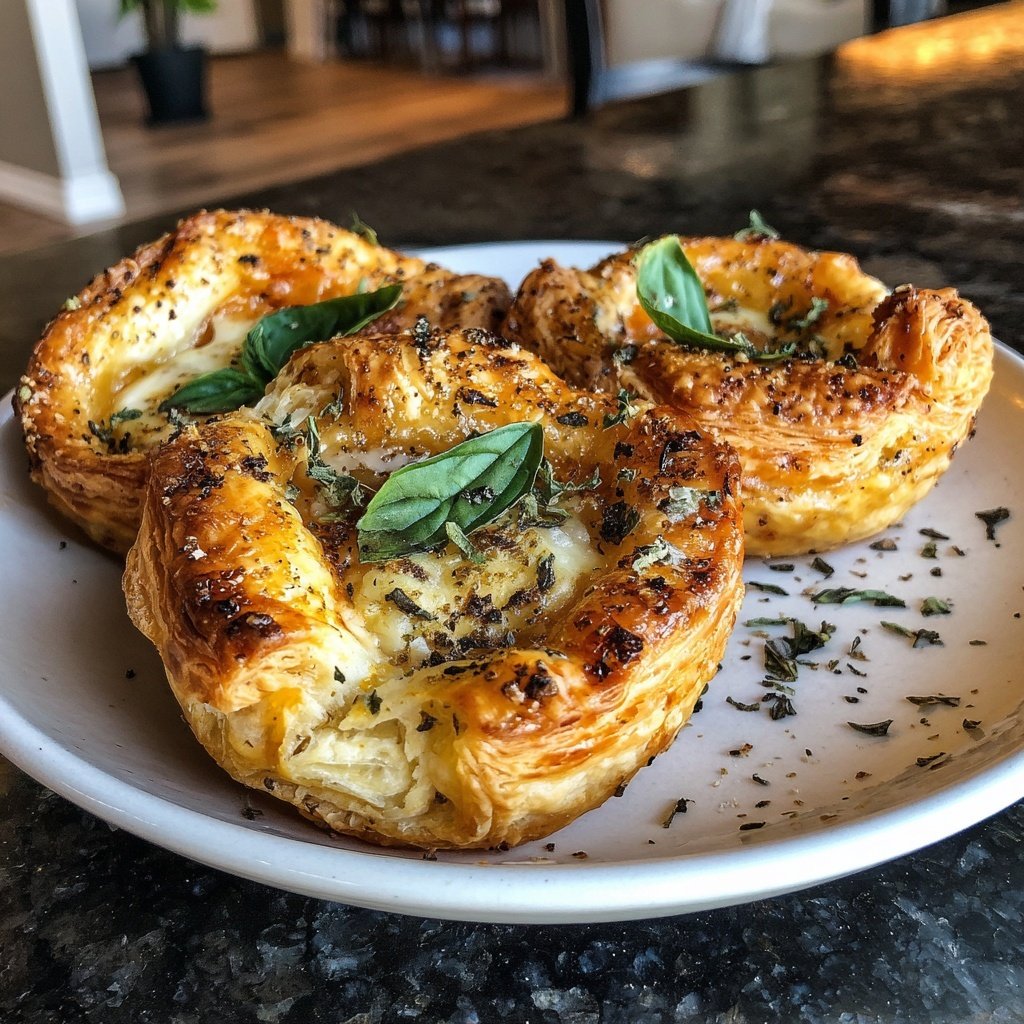 Baked Caprese Bites Puff Pastry