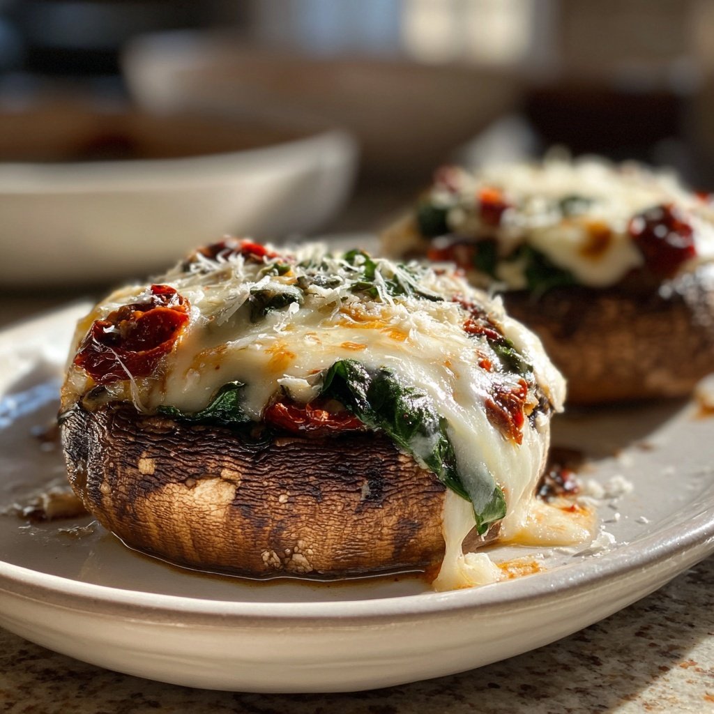 Stuffed Portobello Mushroom Burgers