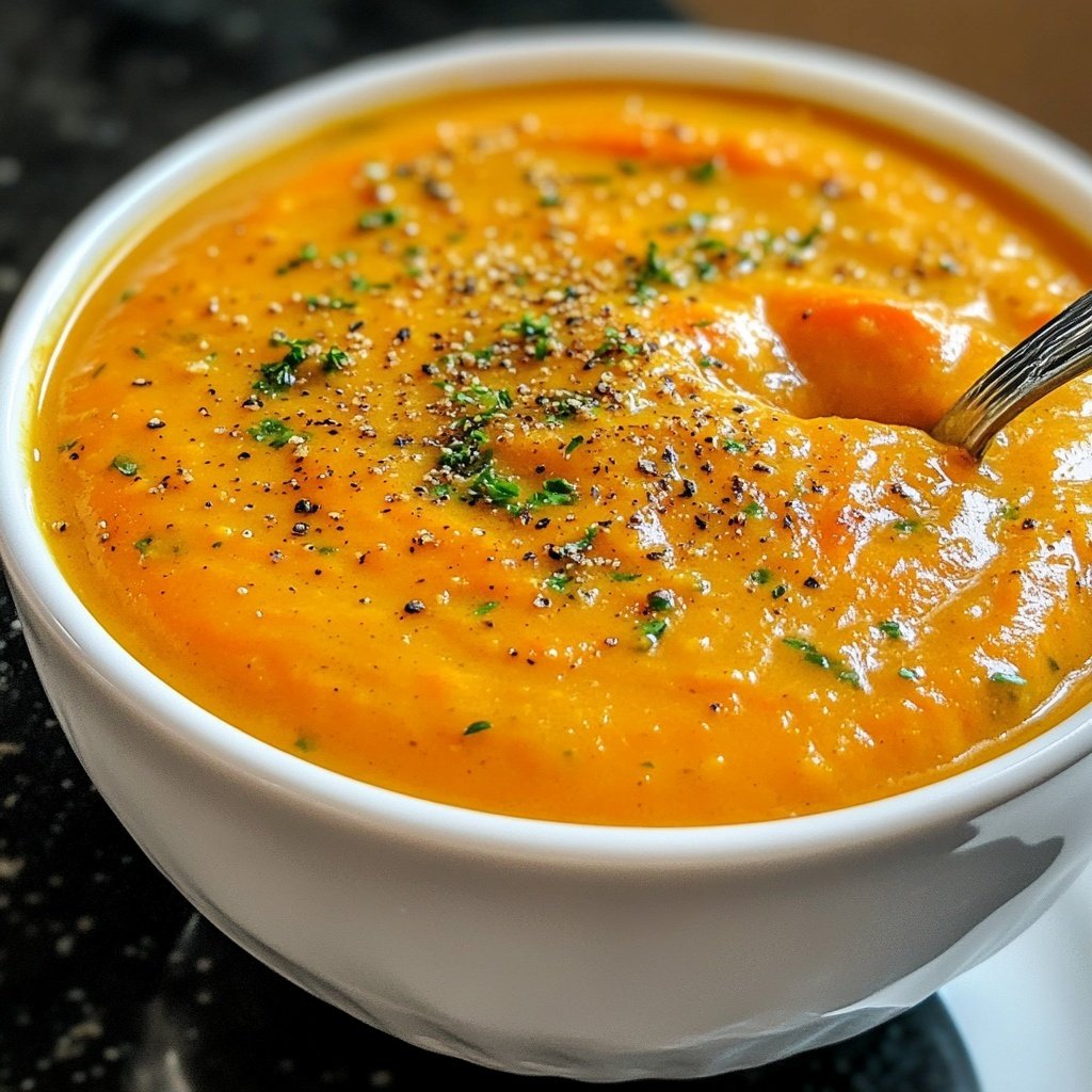 Healthy Vegan Roasted Carrot Soup