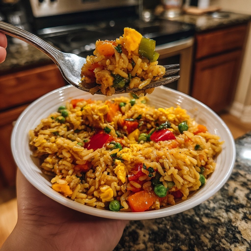 Pork Fried Rice with Vegetables