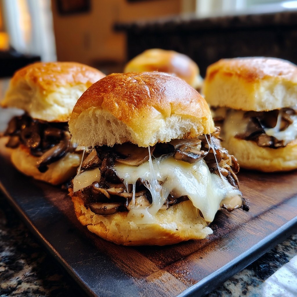 Mushroom and Swiss Sliders