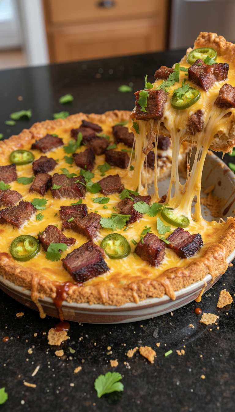 BBQ Brisket Nacho Pie
