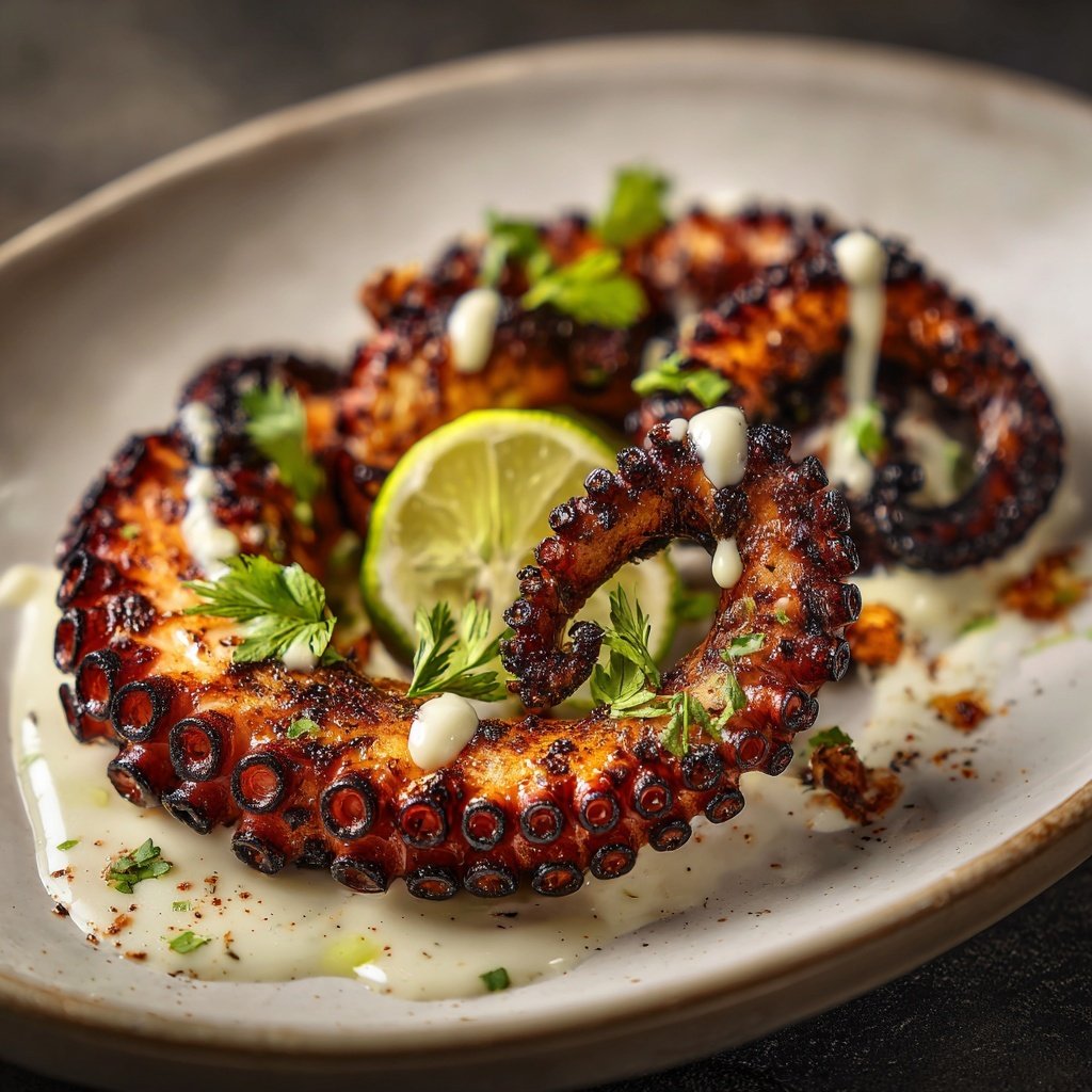 Grilled Octopus with Lemon Aioli
