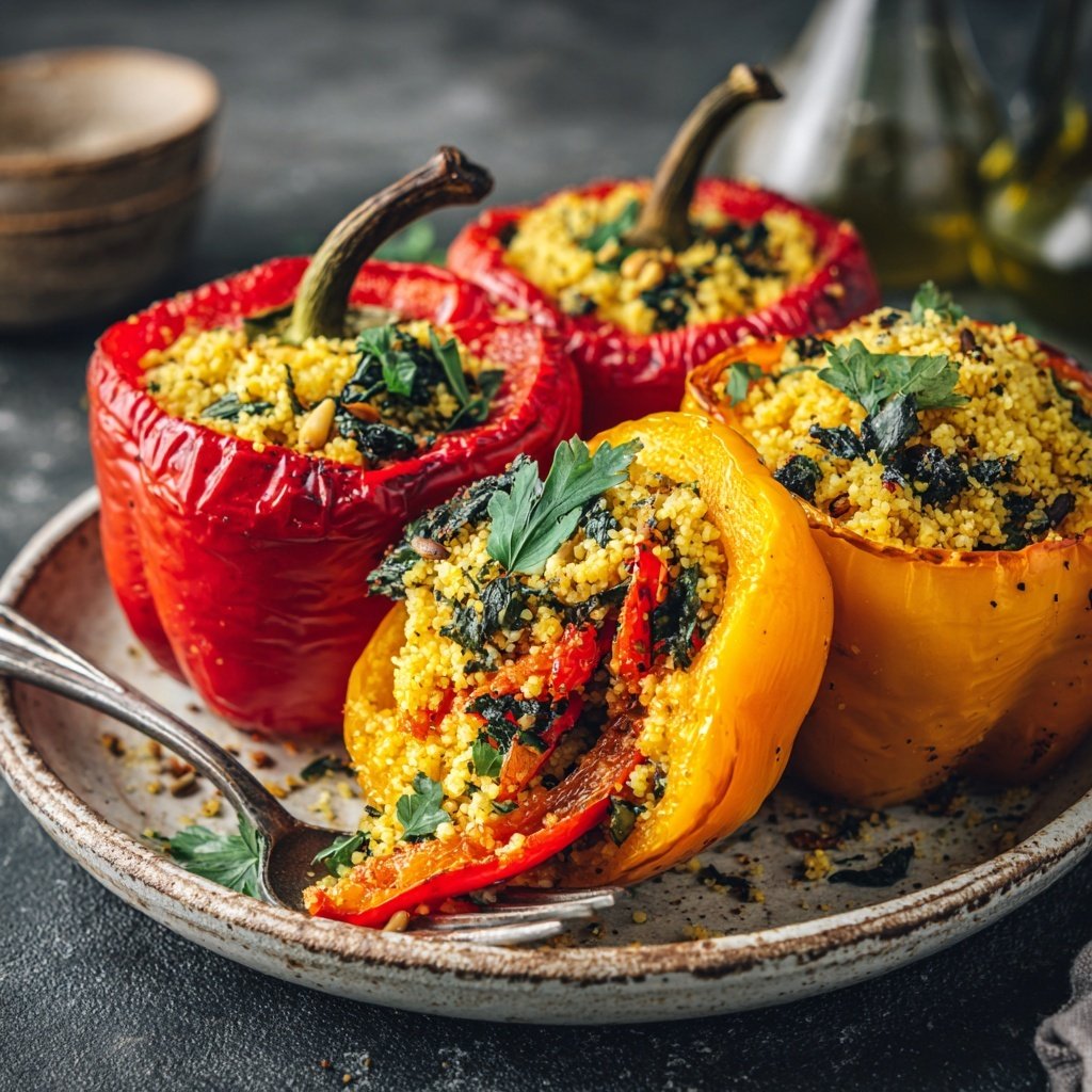 Mediterranean Couscous Stuffed Peppers