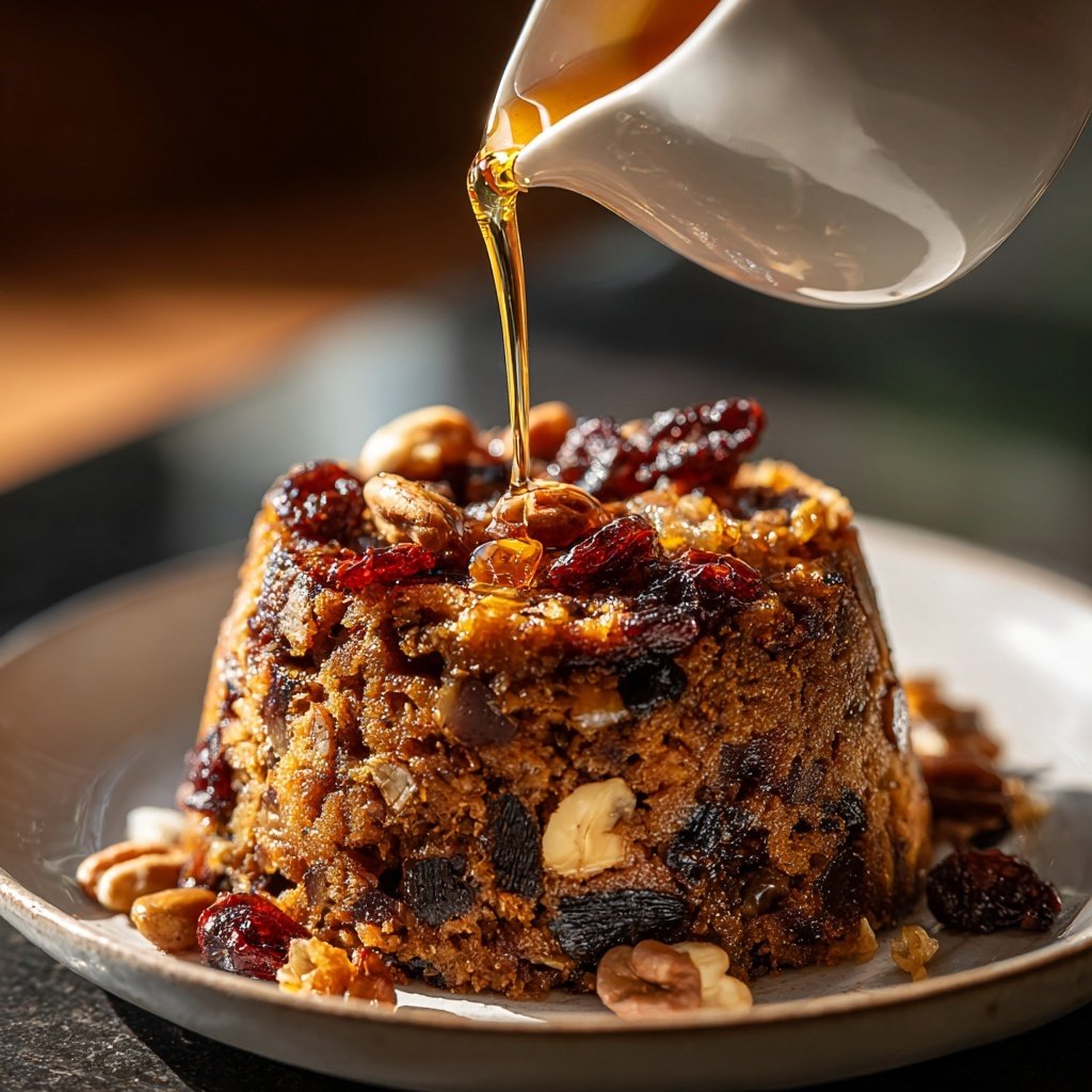 Vegan Christmas Pudding with Brandy
