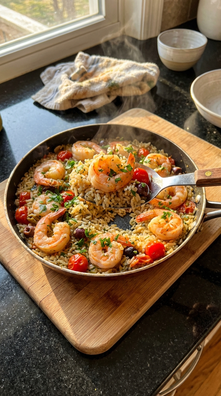 Mediterranean Shrimp and Rice