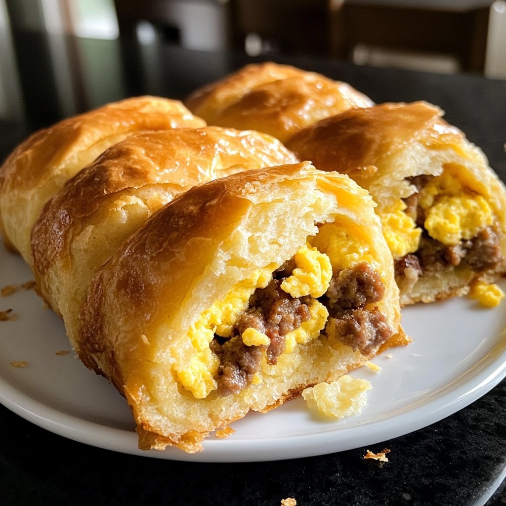 Quick & Delicious Sausage Egg Breakfast Rolls