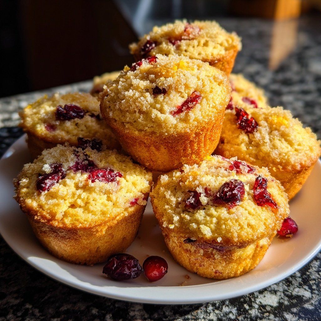 Moist Orange Cranberry Muffins