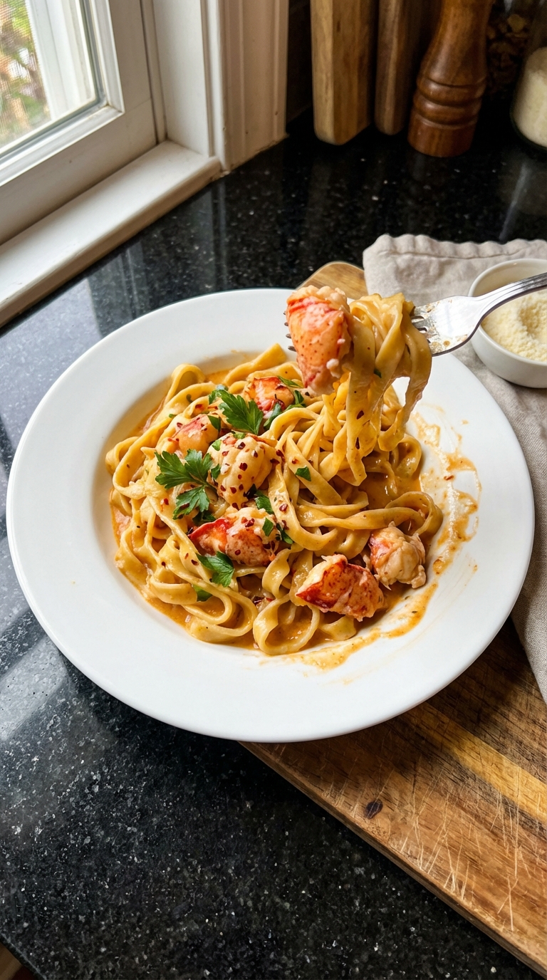 Pasta with Lobster and Cream