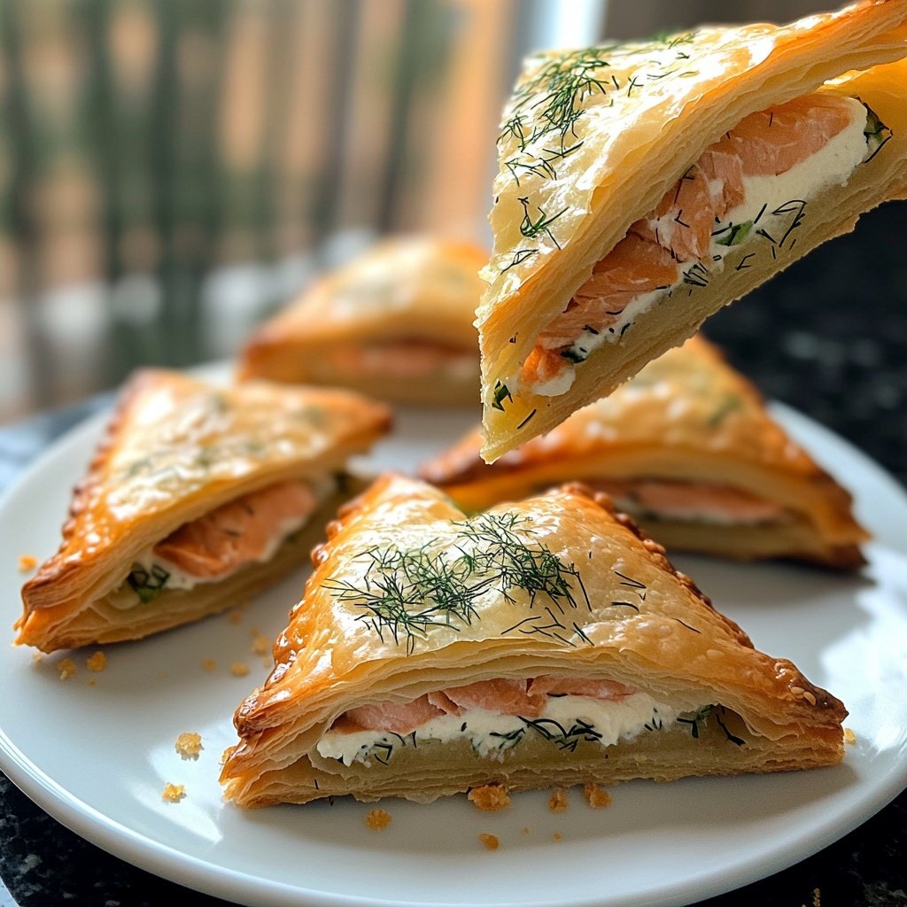 Smoked Salmon Shallot Puff Pastry