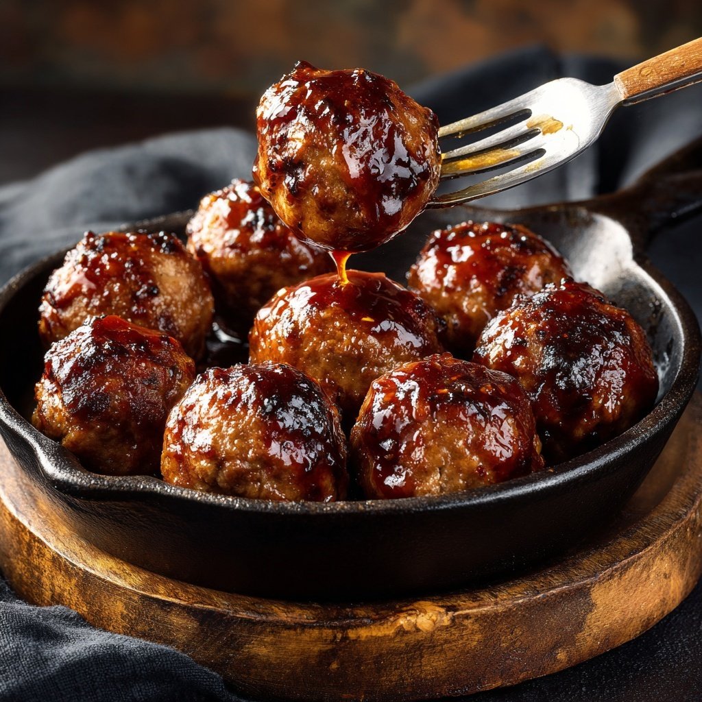 Sticky Honey Garlic Meatballs