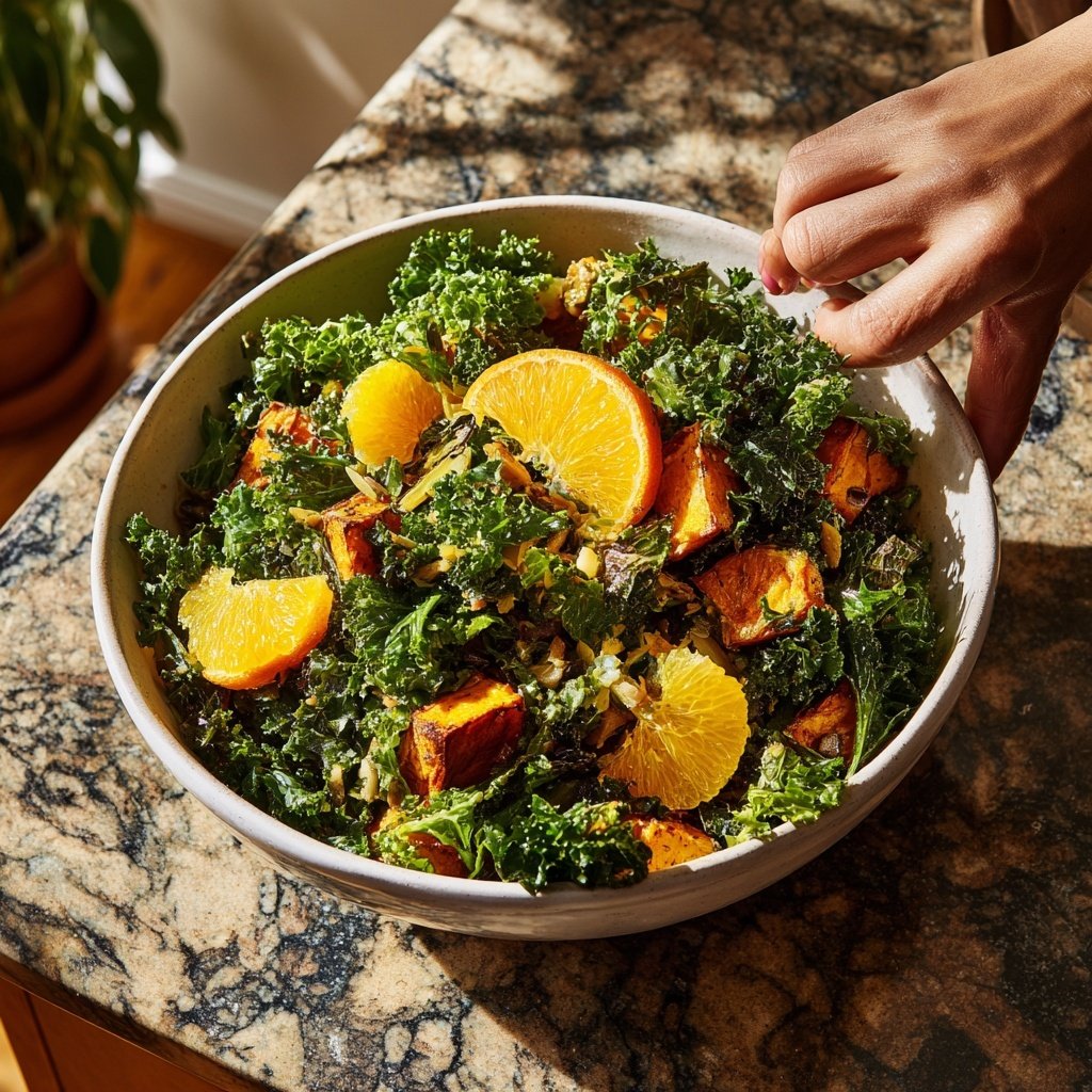 Citrus Kale Sweet Potato Salad