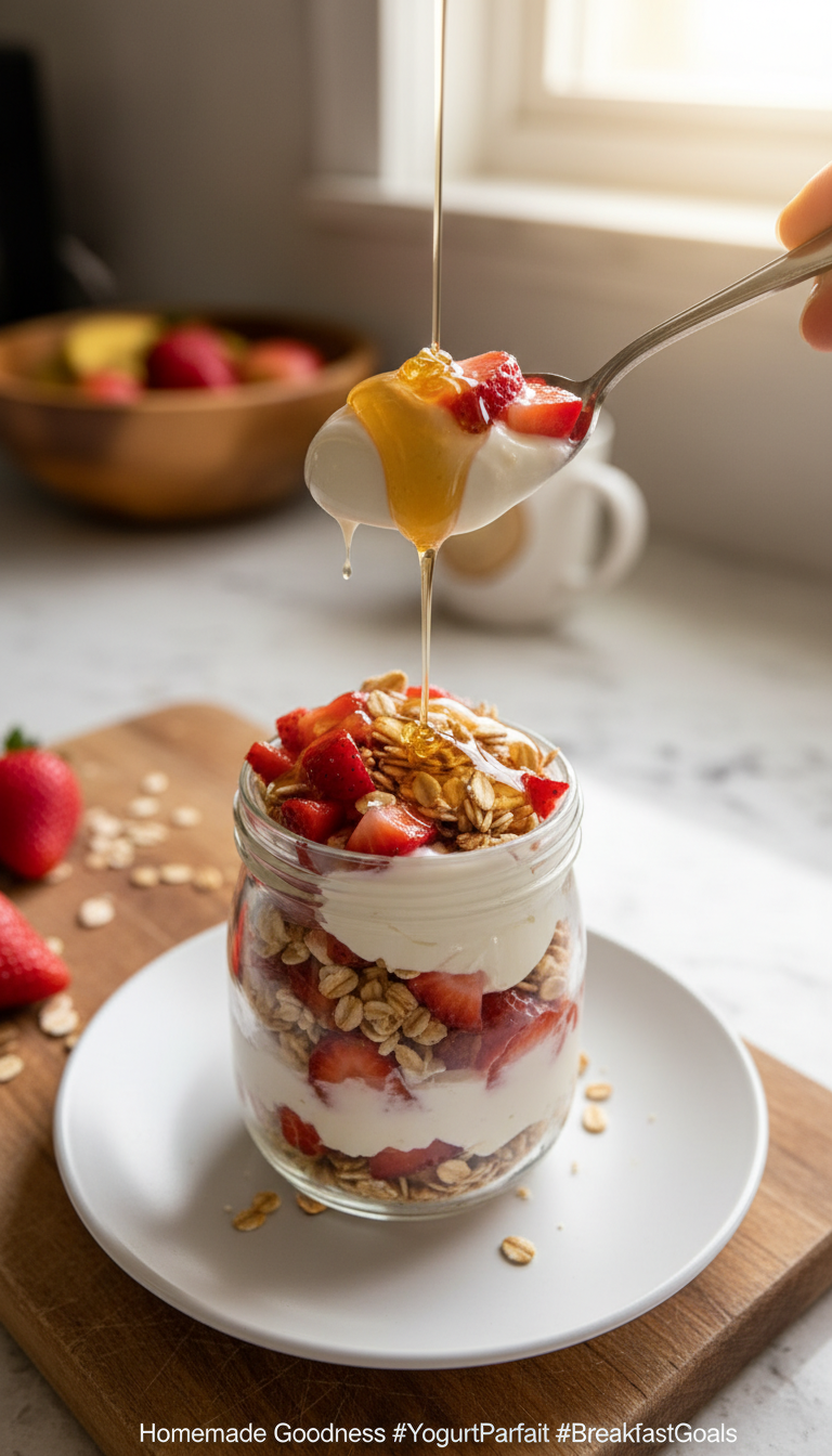 Yogurt Parfait Strawberry Oats