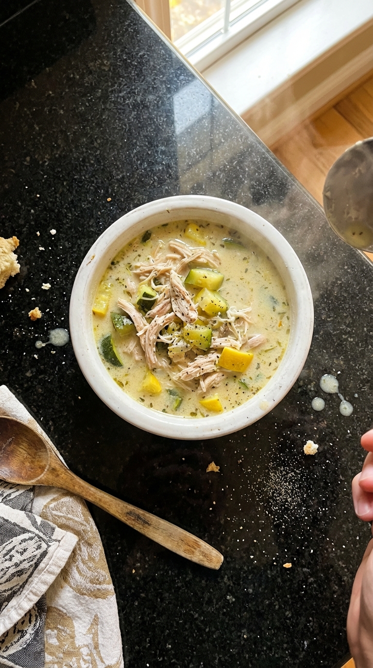 Zucchini and Chicken Soup Fusion