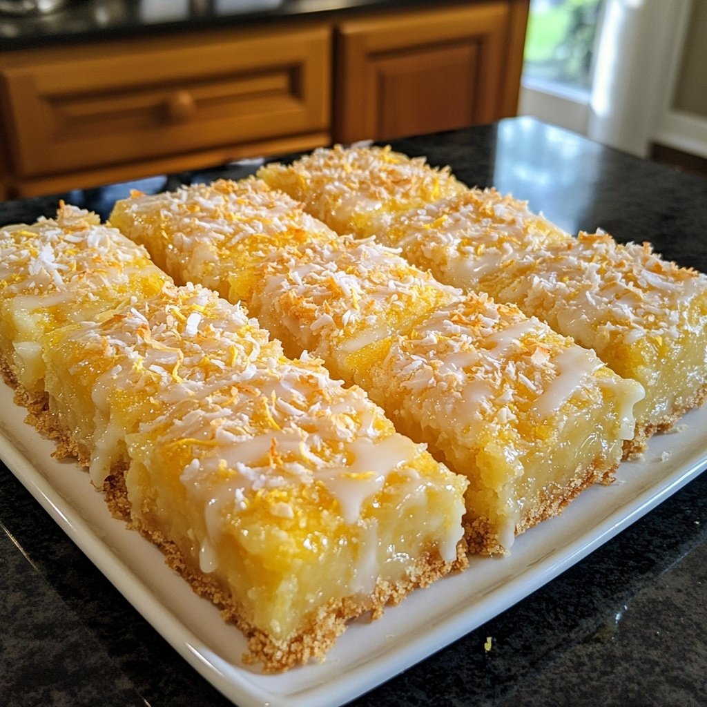 Meyer Lemon Bars with Coconut