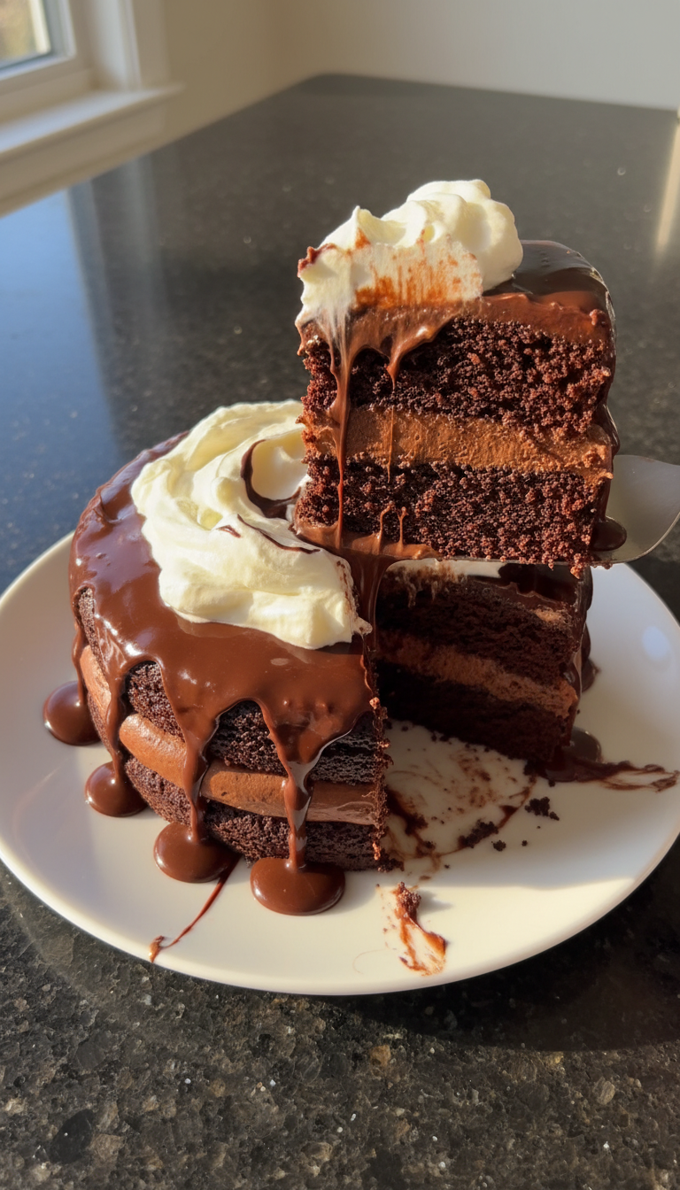 Chocolate Layered Pudding Cake