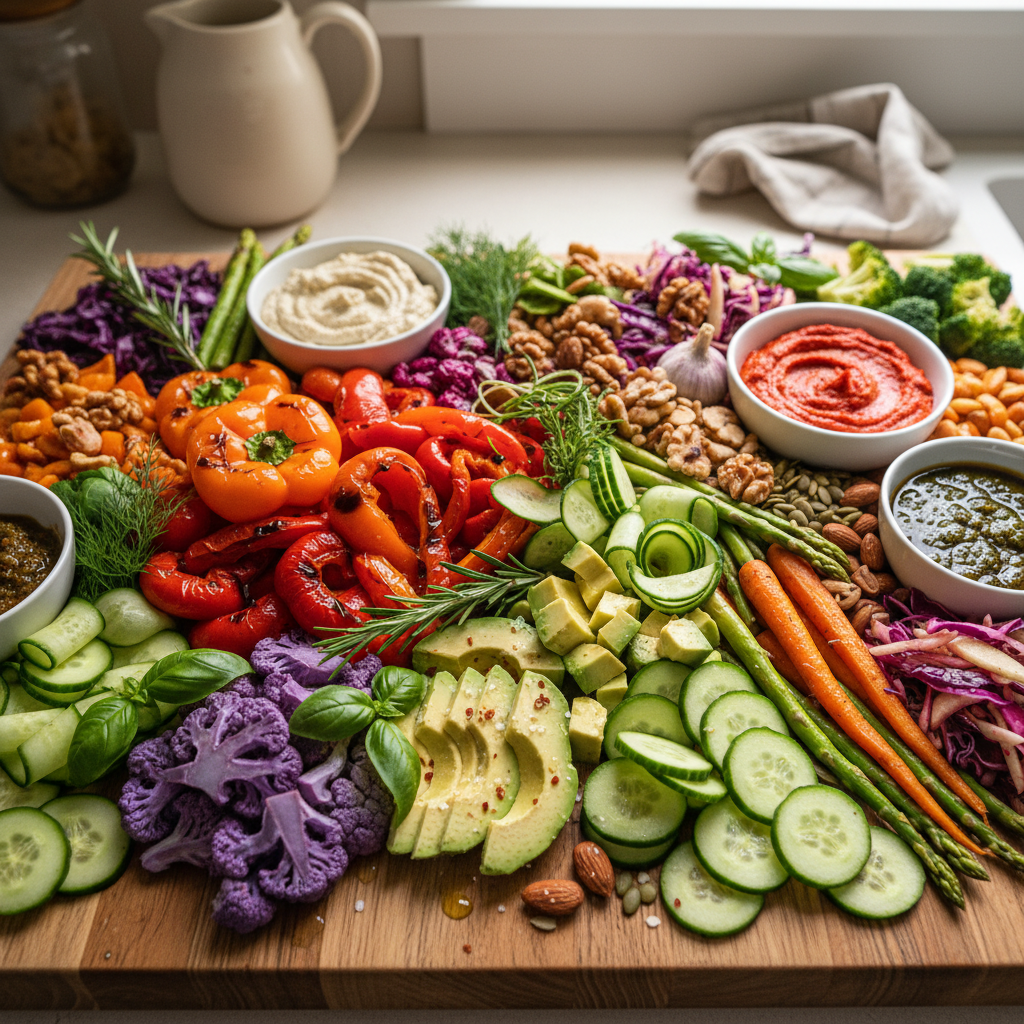 Gourmet Vegetable Charcuterie Board