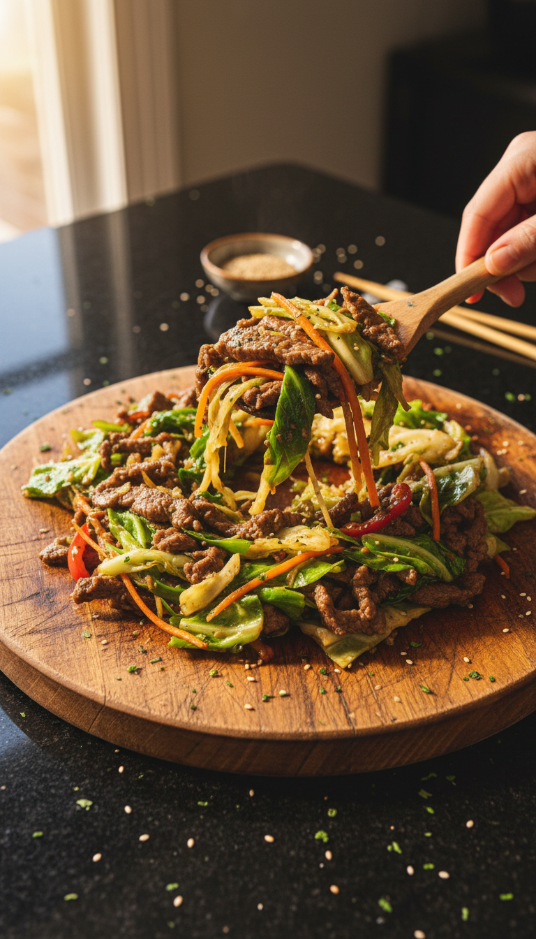 Beef and Cabbage Stir Fry