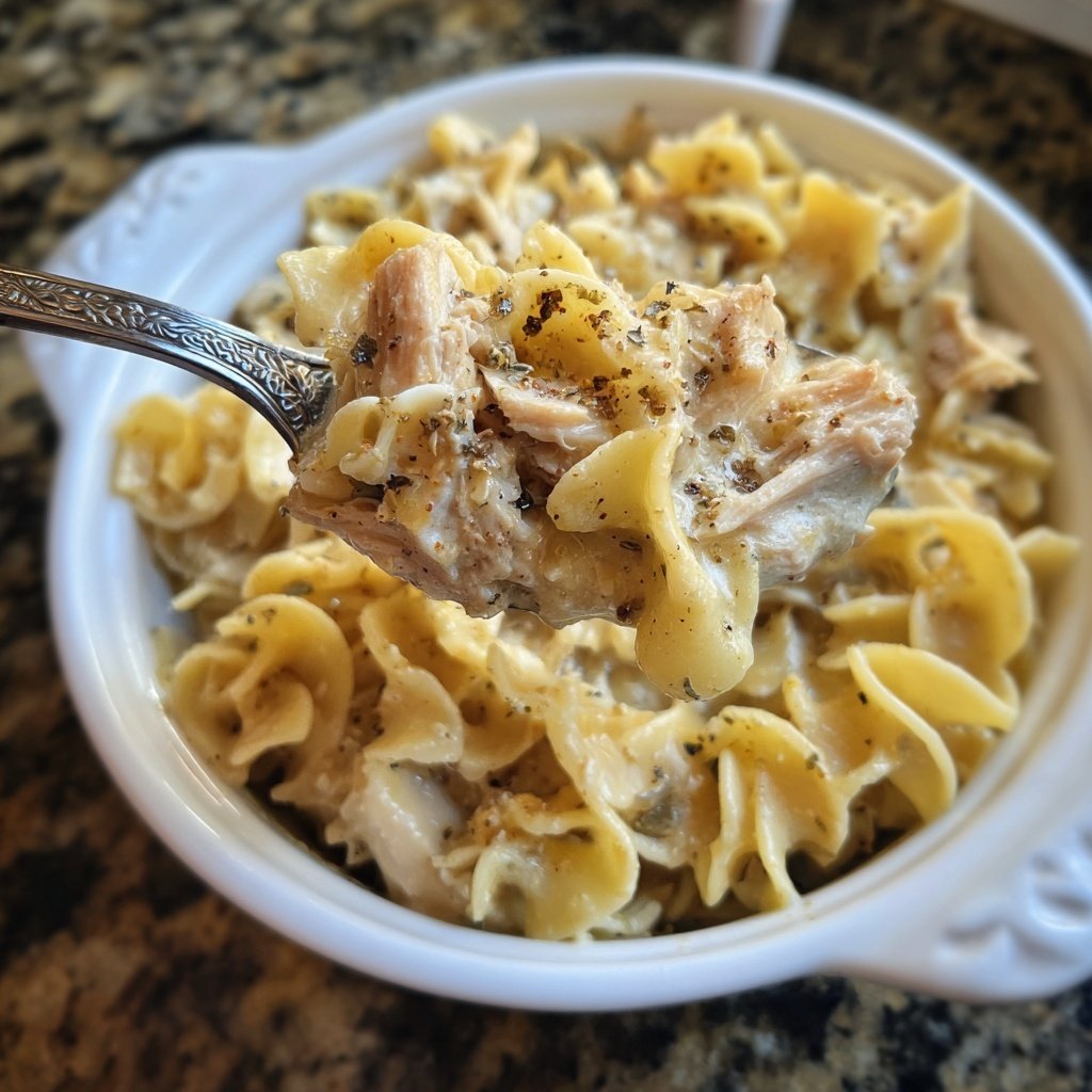 Crock Pot Good Gravy Chicken Noodles