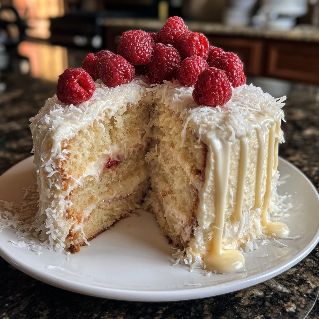 Galentine's Coconut Cream Cake