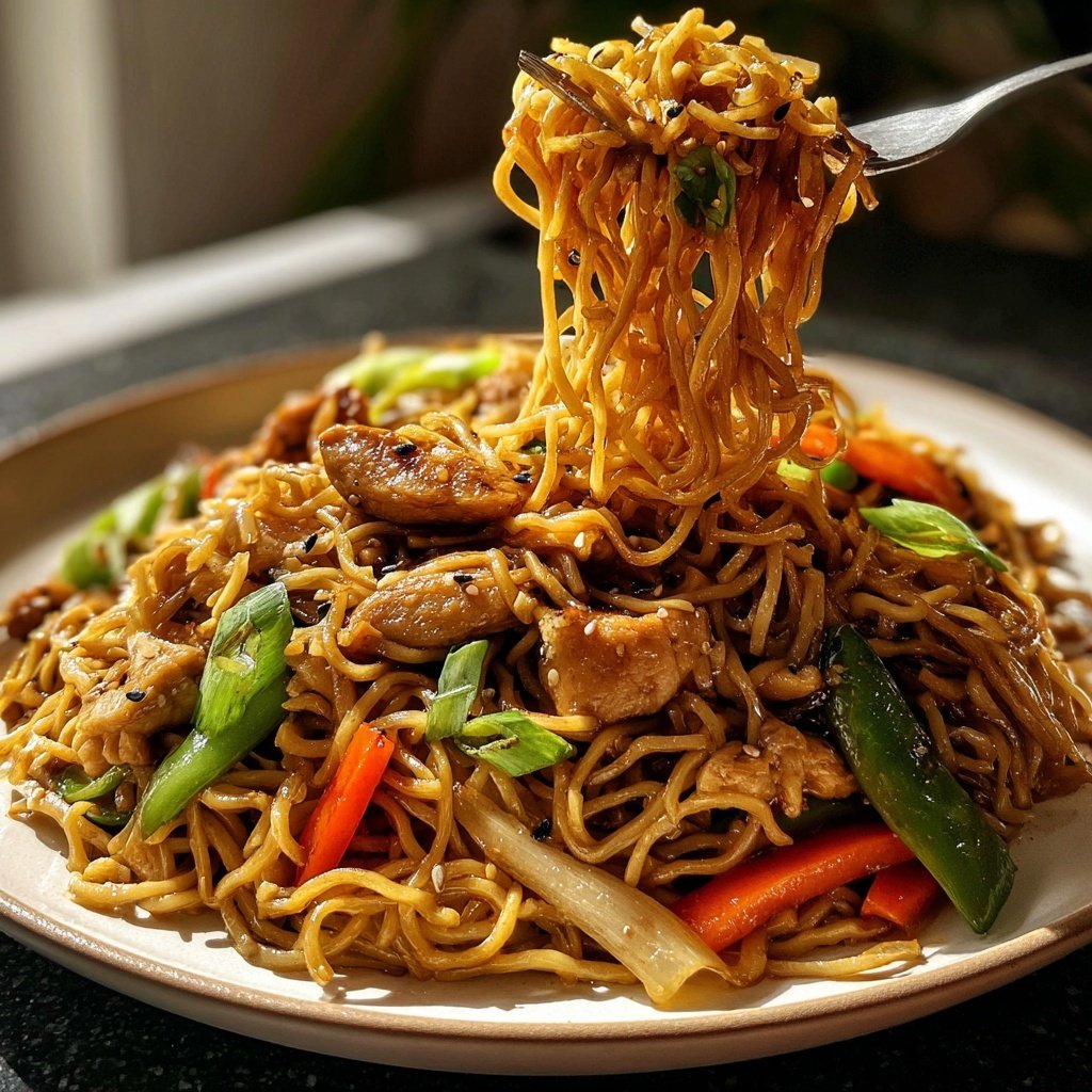 Chicken Teriyaki Stir-Fried Noodles